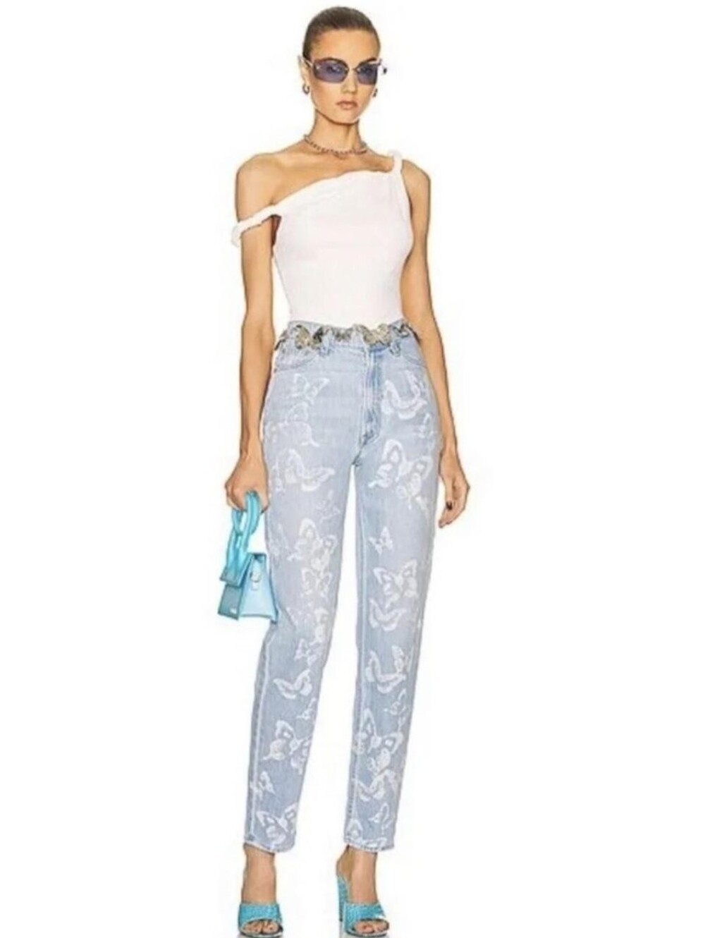 MOTHER Snacks High Waisted Twizzy Skimp Jeans Bread & Butterfly Size 26